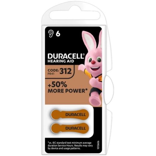 Duracell Hearing Aid 312 1,45V baterija za slusni aparat PAK6 Cene