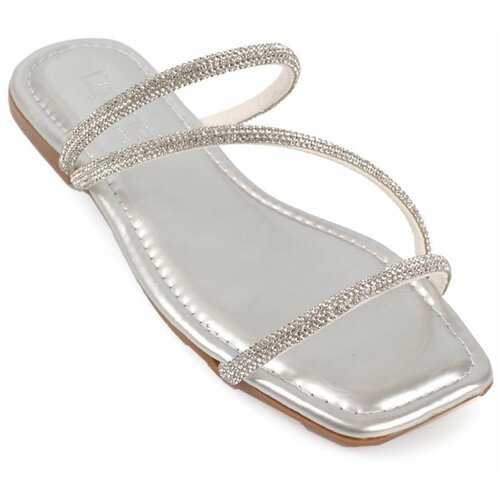 Capone Outfitters Mules - Silver - Flat Cene