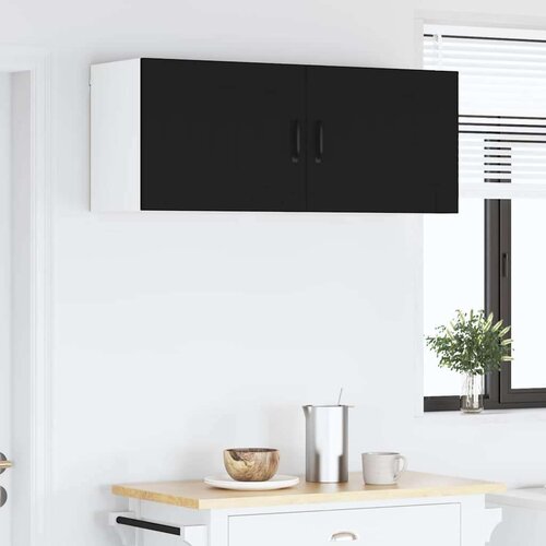 VidaXL zidni kuhinjski ormarić crna 50 x 31 x 40 cm konstruirano drvo Slike