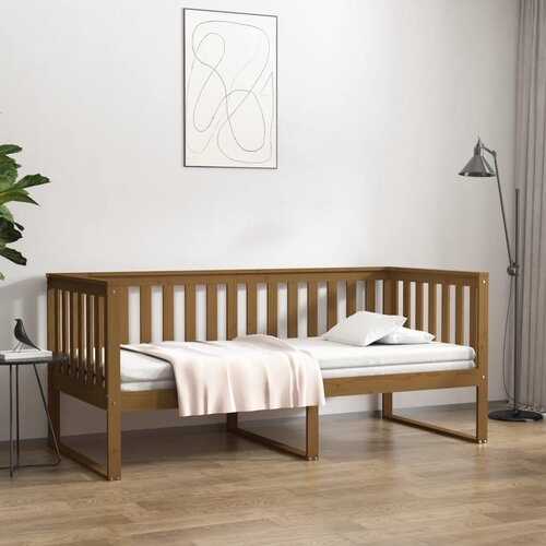  Dnevni krevet boja meda 100x200 cm od masivne borovine Slike