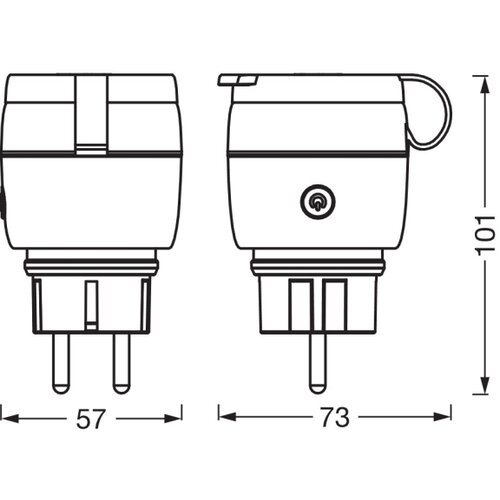Osram Pametna spoljna utičnica SMART+ SCHUKO 3680W/230V/16A IP44 Slike
