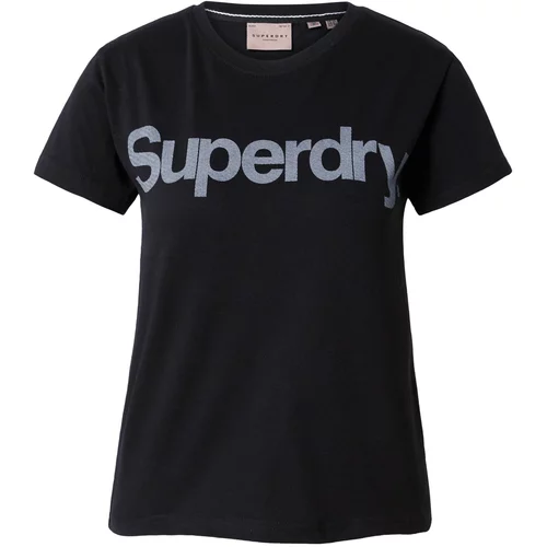 Superdry Majica svetlo modra / črna