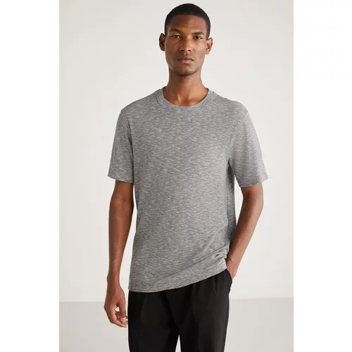 GRIMELANGE ABBOTT Basic Relaxed Gray Single T-Shir