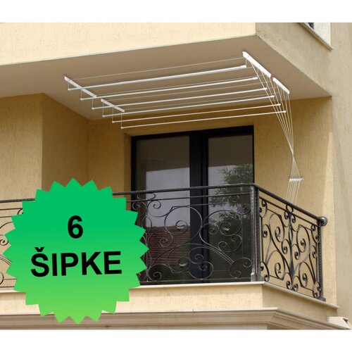 Plafonska sušiliica za veš sa 6 šipke - 1.40m Slike