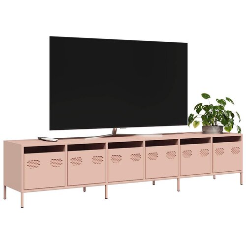 TV ormarić ružičasti 202x39x43,5 cm hladno valjani čelik Cijene