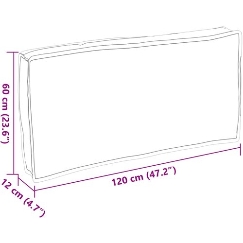  Jastuk Antracit 120 x 60 x 12 cm Oxford tkanina Slike