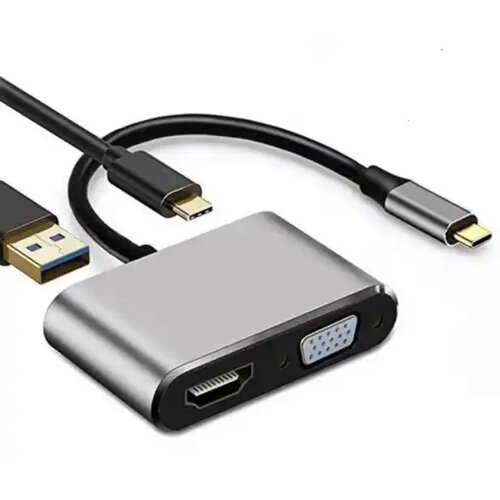 Linkom Adapter konverter Tip C na HDMI+VGA Slike