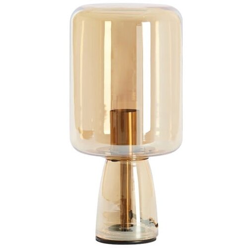 Light & Living Oranžna namizna svetilka s steklenim senčnikom (višina 32 cm) Lotta – Cene