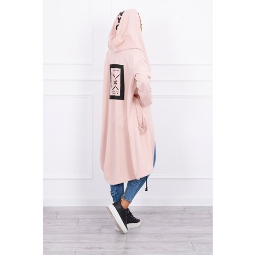 Kesi Oversize dark powder pink hooded cape Slike