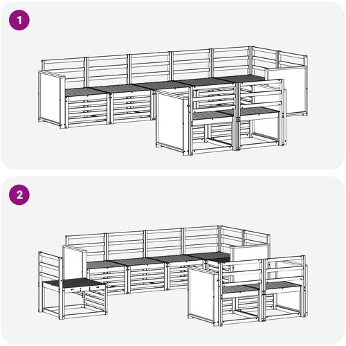  Set vanjskih sofa 7 kom. Slike