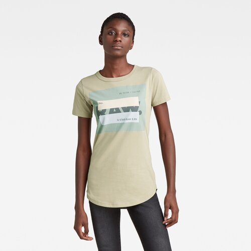 G-star T-shirt - RAW. CVRD Long Slim R T Beige Cene