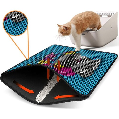 WALLXPERT Nrszn0245 multicolor cat litter mat Slike