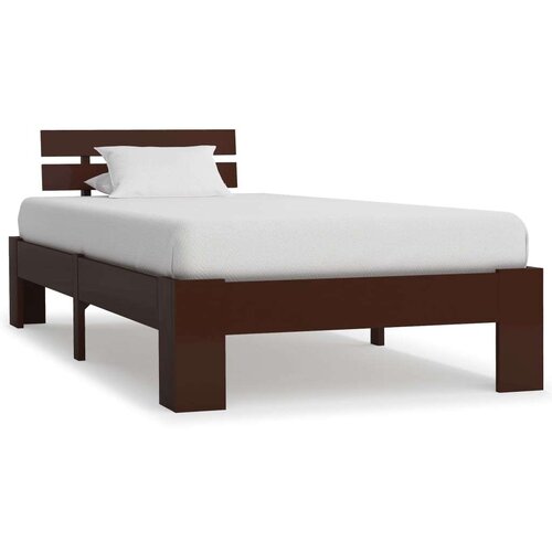  Posteljni okvir temno rjav iz trdne borovine 90x200 cm, (20606407) Slike