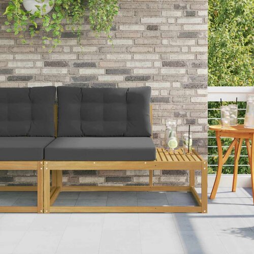 Vanjski krajnji kauč Bijela 115 x 83 x 73 cm Poliester - bijela i antracit Krajnji kauč Slike