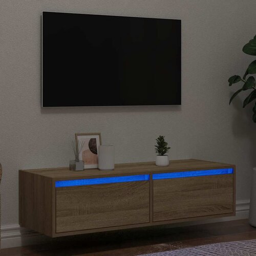 TV ormarić s LED svjetlima boja hrasta sonome 100X35,5x25 cm Cijene