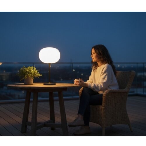  Punjiva spolja&amp;scaron;nja LED stona lampa sa prigu&amp;scaron;ivačem VENEZIA LED/2W/5V 2700K IP54 4000 mAh crna Slike