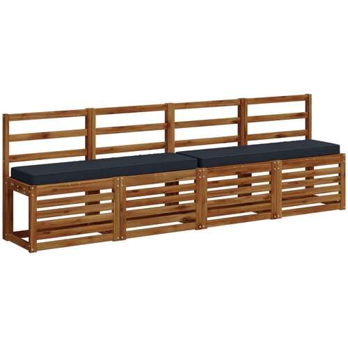  Jastučići za klupe - 2 dijela VUGHT 2 kom. 100% poliester Plava Slike