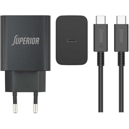  Kućni punjač Superior SU-4500 45W Type C na Type C 5A crni Slike