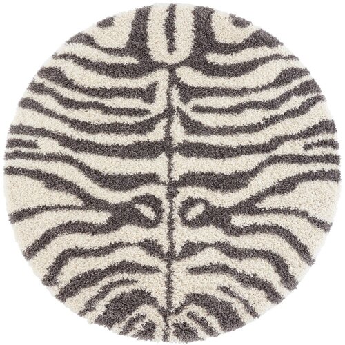Ragami sivo/bež okrugli tepih &amp;oslash; 160 cm striped animal - ragami Slike