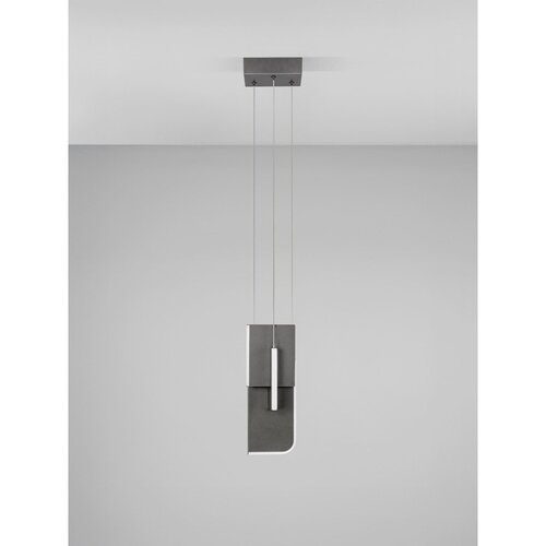 Nova Luce Svijetlo siva metalna LED viseća svjetiljka s mogućnosti zatamnjivanja Totem &amp;ndash; Slike