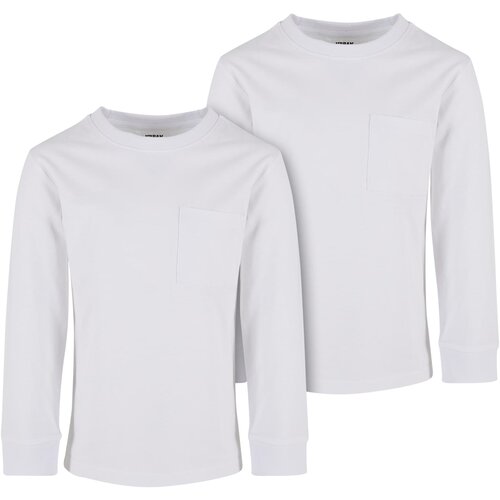 Urban Classics Boys&amp;#039; T-Shirt Pocket - 2 Pack White+White Slike
