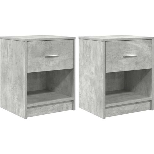vidaXL Nočne omarice 2 kosa s predalom betonsko sive 40x34x50 cm, (5000298618) Cene