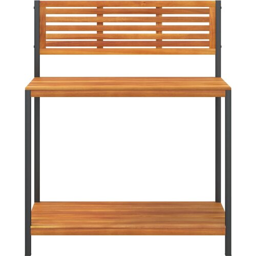  Vrtni radni stol 90x50x110 cm masivno bagremovo drvo i čelik Slike
