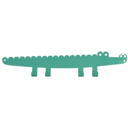 Rex London Zelena metalna zidna dječja vješalica Crocodile – Cene
