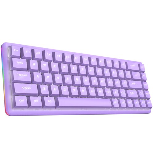  Tastatura gaming RAMPAGE REBEL purple, Mechanical, Low Profile, red switch, US Layout, Rainbow Cijene