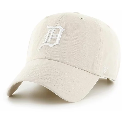 47 Brand Bombažna bejzbolska kapa MLB Detroit Tigers bež barva