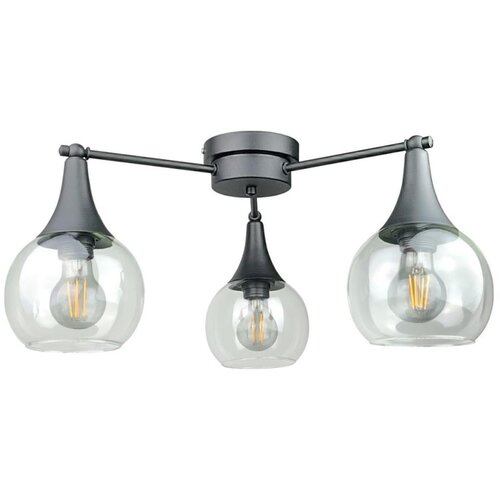  Prisadni luster STAR 3xE27/60W/230V crna/prozirna Cene