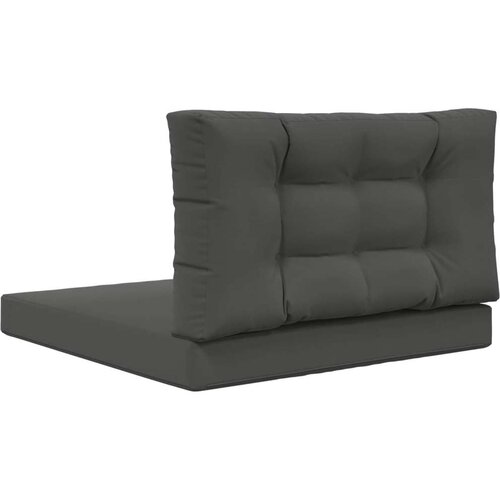  Jastuk za vanjsku sofU 2 pcs Antracit Poliester - Antracit 80 x 80 cm 1x sjedalo +1x naslon (3D s bartagom) Slike