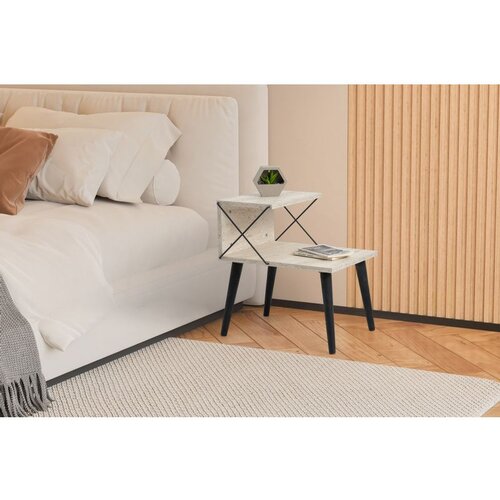 Hanah home cross - black, marble blackmarble nightstand Cene