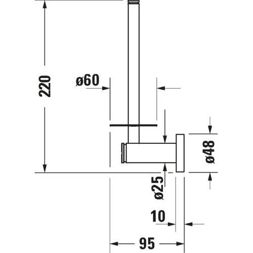 Duravit 99151000 - držač toalet papira d-code sjajni hrom Slike