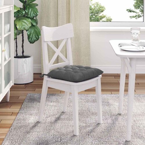  Jastučići za sjedenje 4 pcs Tamno siva 40 x 40 x 6 cm tkanina Slike