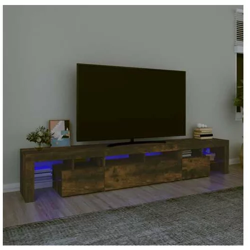  TV omarica z LED lučkami dimljeni hrast 230x36,5x40 cm
