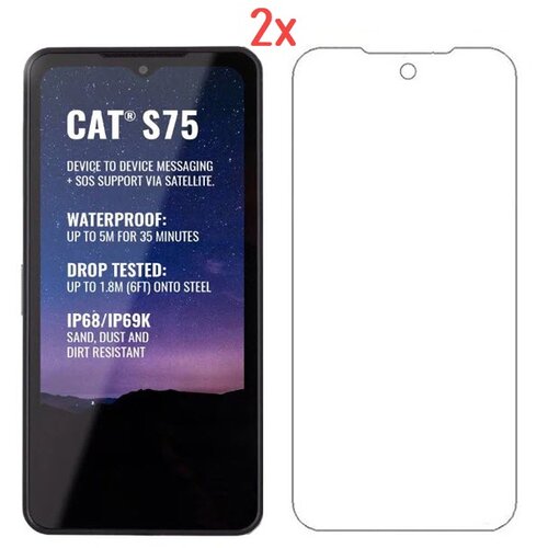  2x zaščitno kaljeno steklo za Cat S75 Cene