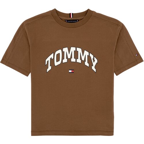 Tommy Hilfiger VARSITY RAISED PRINT TEE SS Smeđa Slike