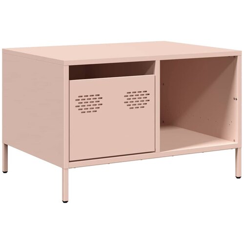 Maison Chic Klubska mizica - kavna mizica - Nizka mizica roza 68,5x50x43,5 cm valjano jeklo, (21753278) Slike