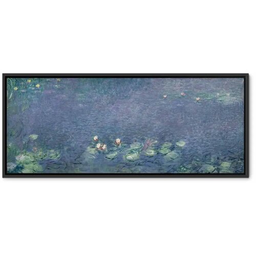  Slika - Claude Monet &amp;ndash; Water Lilies (Water Lilies) III 100x40 U crnom drvenom okviru Slike