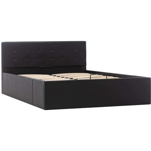 VidaXL hidraulični okvir za krevet od umjetne kože crni 120 x 200 cm Slike