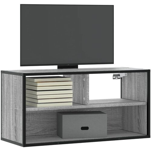 TV ormarić sivi Sonoma 80x31x39,5 cm Konstruirano drvo i metal Cene