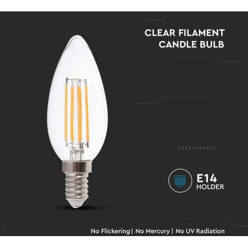  led sijalica filament E14/4W/230V 6500K Slike