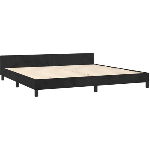  Za krevet s uzglavljem crni 200x200 cm bar&amp;scaron;unasti Slike