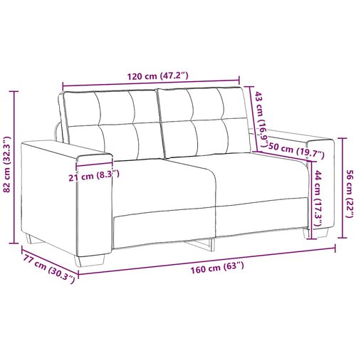  Dvodijelni set sofa s jastucima, tamno sivi bar&amp;scaron;un Siva Slike