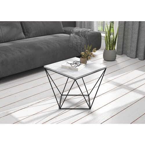 ADRK Moderna kavna mizica DIANA 50x50 - �RNA-BETON Cene