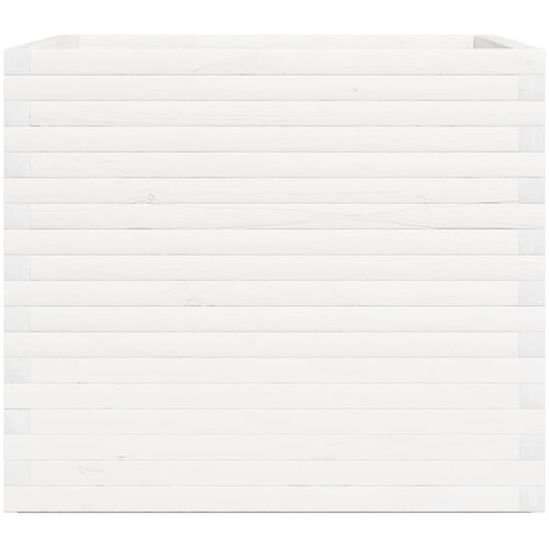  Vrtna sadilica bijela 80 x 80 x 72 cm od masivne borovine Slike