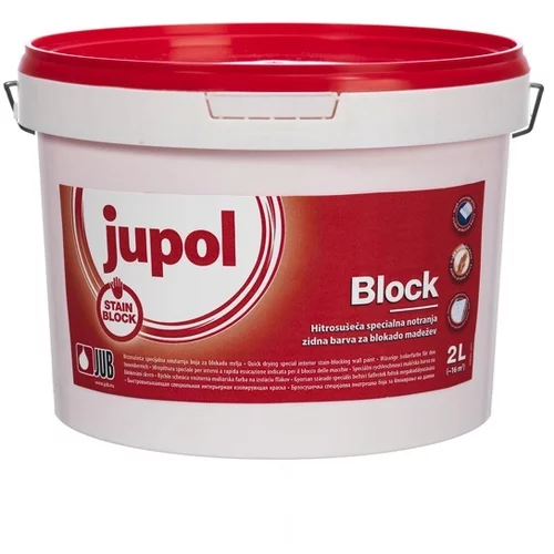 JUB JUPOL zidna barva block 2 l, bela 1001
