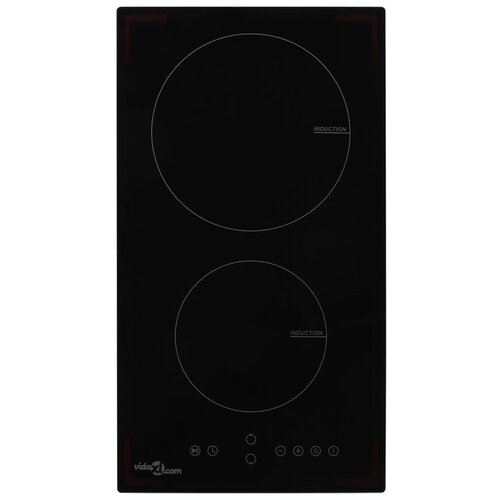VidaXL Indukcijska ploča za kuhanje s 2 plamenika staklena 3500 W Slike
