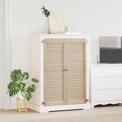 VidaXL Vrata ormara 2 pcs Smeđa 110 x 39.5 x 2.1 cm Masivna borovina Slike